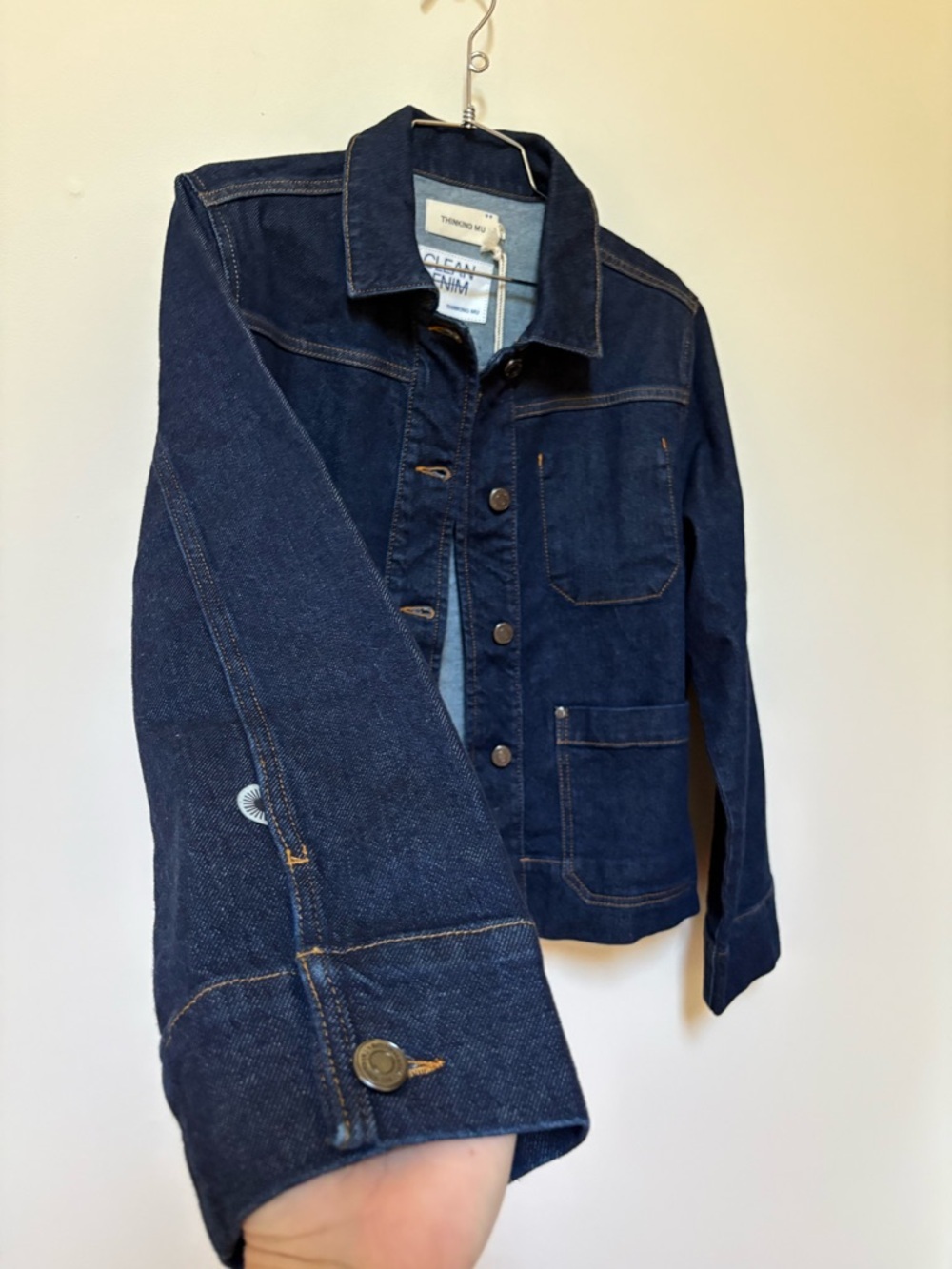 NWT Thinking Mu Debbie Denim Jacket Size Small - Picture 5 of 16